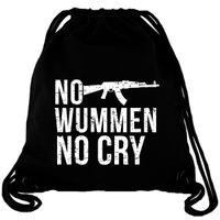 No Wummen No Cry - Gym Bag Turnbeutel No Wummen No Cry - Gym Bag Turnbeutel