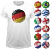 Fussball Länderfarben Fan T-Shirt für Männer Fussball Länderfarben Fan T-Shirt für Männer