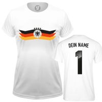 WM Fussball Fanshirt mit Wunschname und Nummer - Frauen T-Shirt WM Fussball Fanshirt mit Wunschname und Nummer - Frauen T-Shirt