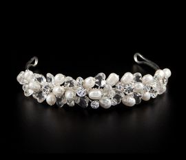 Hochzeit Perlen Diadem Diana