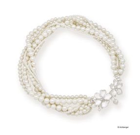 Perlencollier mit Blüten Fabienne