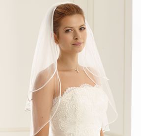 Bianco Evento Brautschleier S20 - Länge 80/60 cm