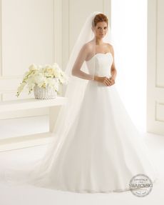 Bianco Evento Brautschleier S126 - Länge 230/90 cm