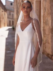 Bianco Evento Brautschleier S508 Länge 110 cm
