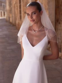 Bianco Evento Brautschleier S524 Länge 80 cm