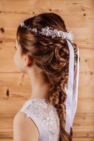 Kommunion Haarband Weiß