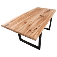 Tisch Friedhelm Wildbuche, 140 x 90 x 4 cm, geölt / O Metall Gestell schwarz Artikelbild