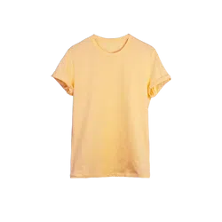 Pfirsichfarbenes T-Shirt