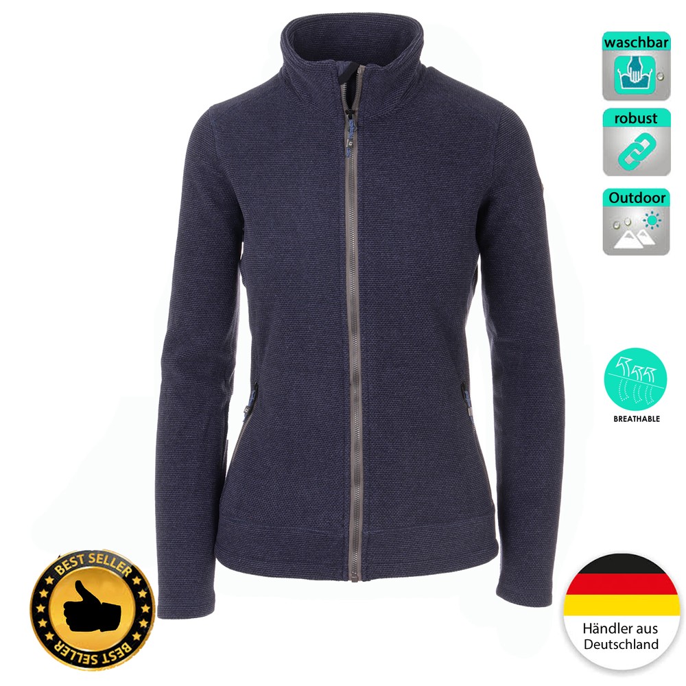 In Strickfleece Ohne Vielen Farben Killtec Reißverschluss Dünn Kapuze Stehkragen Mit Jacke Abele Fleecejacke Warm Microfleece Damen drthQxCs