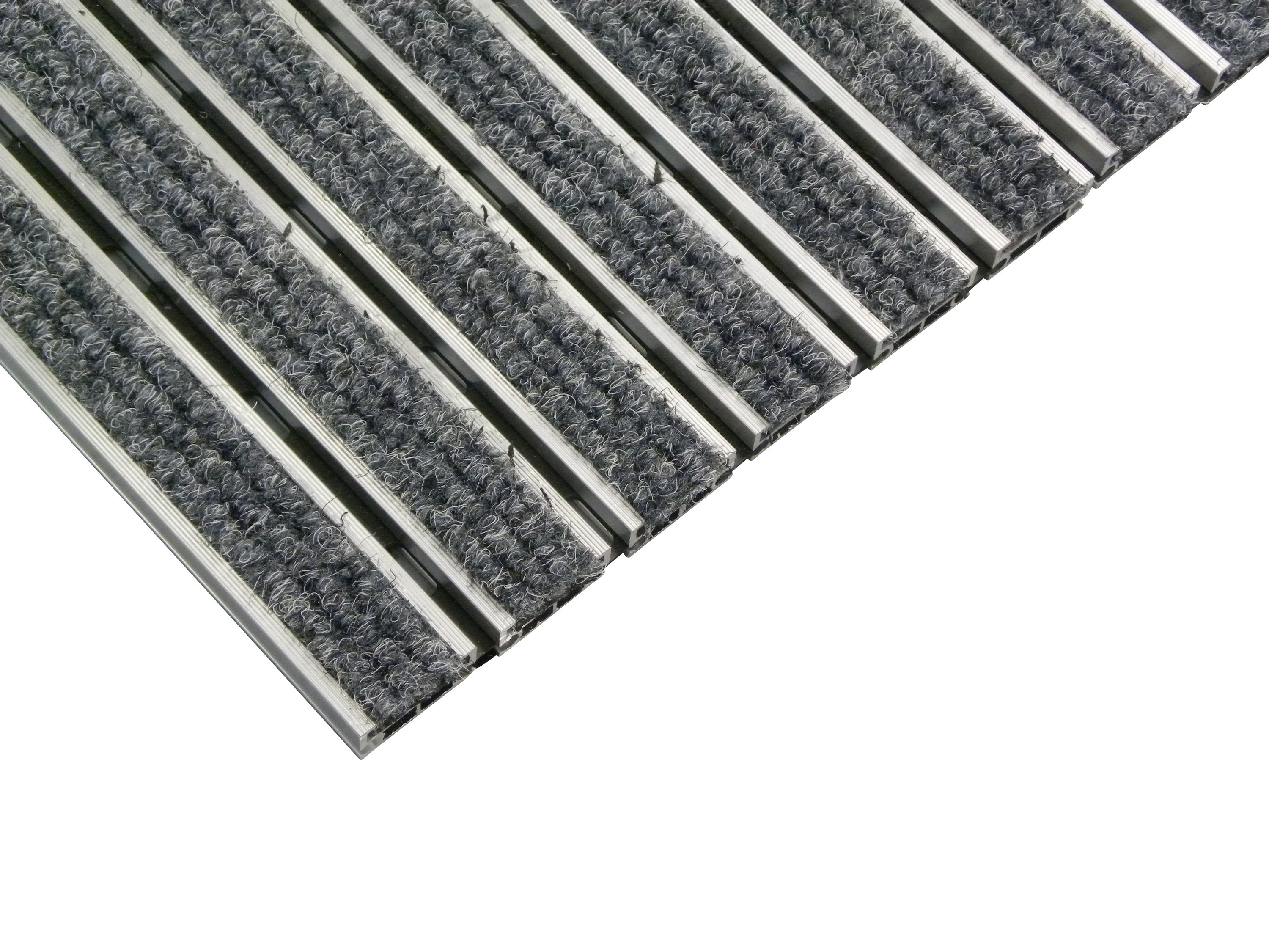 Eingangsmatte mit Rips in 10 mm Mattenhöhe 89,5 cm Stabbreite x 74,5