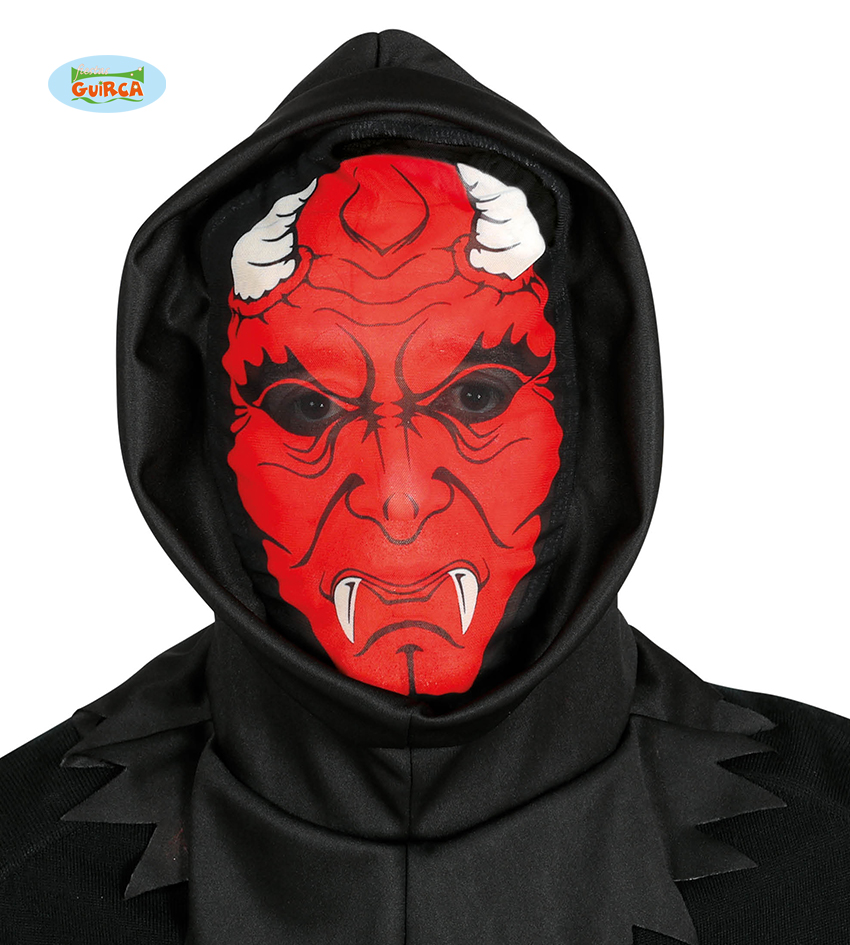Dämon Maske Teufel mit Kapuze für Erwachsene | FaschingShop24