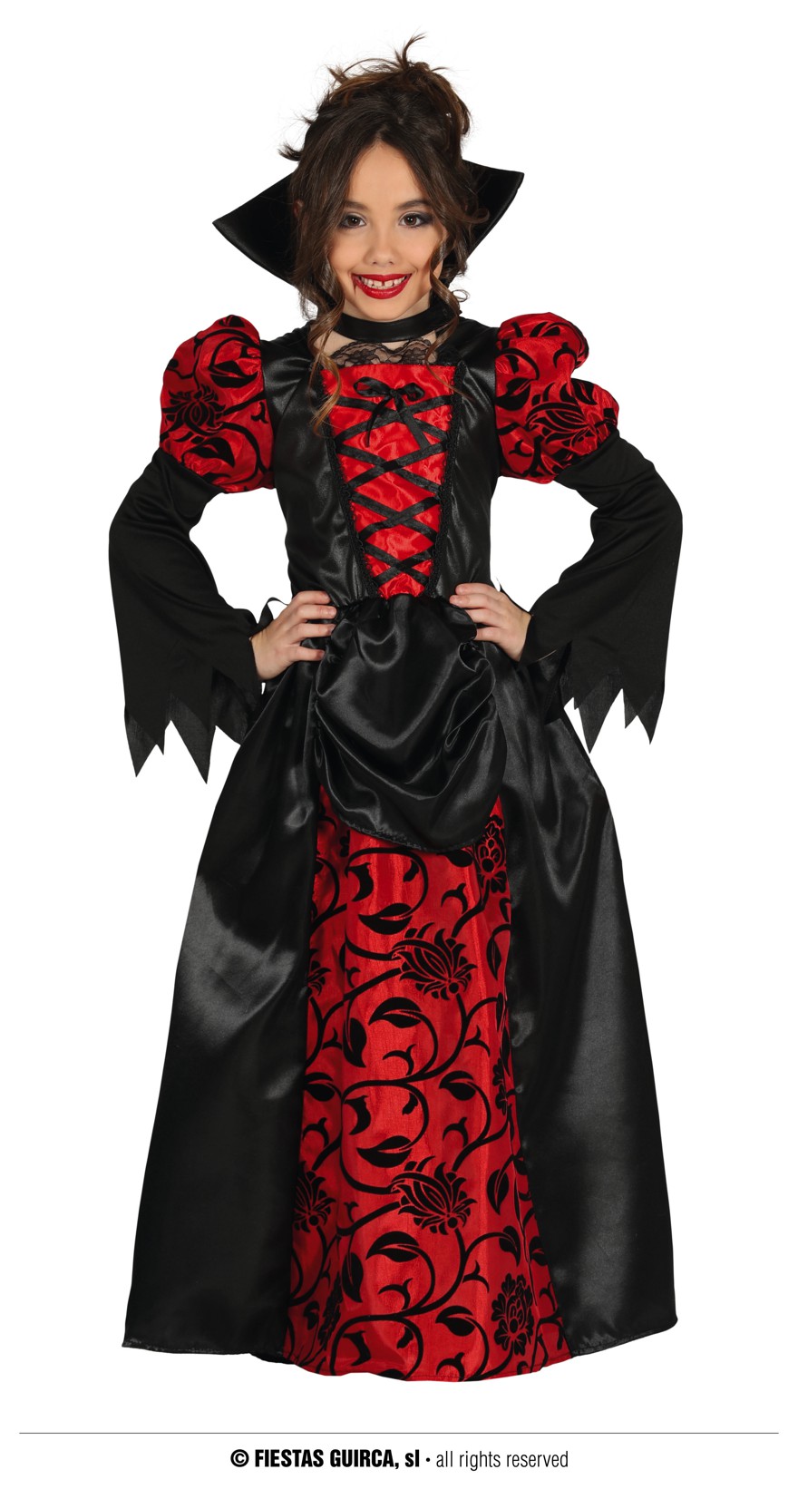 Festas Gurca Kostüm, Gothc Halloween Knder Tunka Schwarz