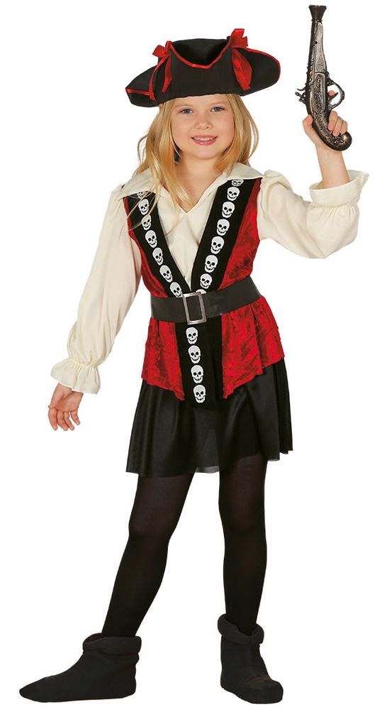 Pirat Kostüm für Mädchen Seeräuber Freibeuter