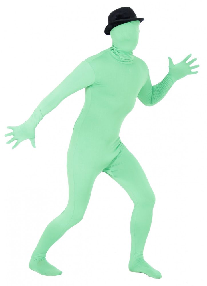 Slenderman Ganzkörperanzug - Grüner Zentai Bodysuit Für Halloween & Karneval