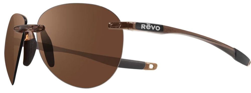 Revo Descend A (RE 1169 02 BR) [Crystal Brown] - Herren Sonnenbrille