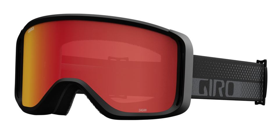 Giro Sagen - Skibrille (black & grey flow	-amber scarlet) günstig online kaufen