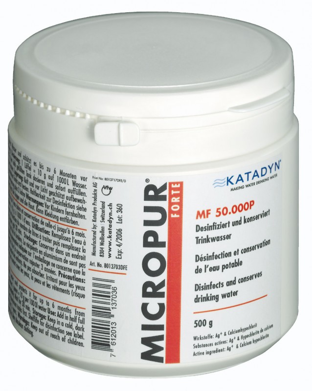 Katadyn MF 50.000 P, 500 g Micropur Forte - Wasseraufbereitung (Pulverform)