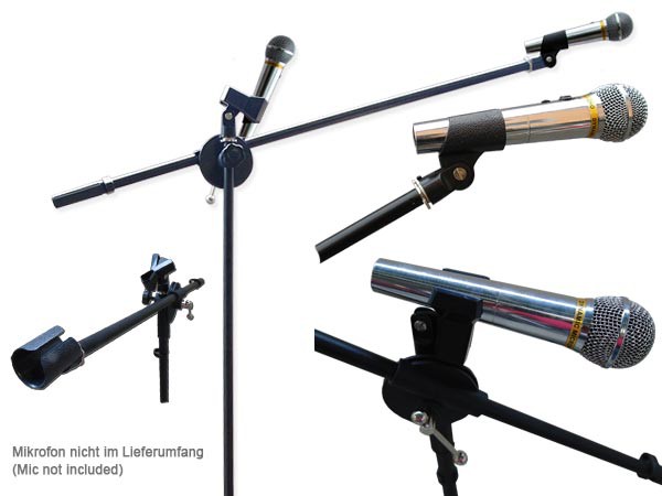 Mikrofonstativ Galgen inklusive Mikrofon Klemm- und Steckhalter + Spigot Adapter als Fotografier-Hilfe für Foto-, Film-, Video Kameras Modell: FD01-MS4 Mikrofonstativ Galgen inklusive Mikrofon Klemm- und Steckhalter + Spigot Adapter als Fotografier-Hilfe für Foto-, Film-, Video Kameras Modell: FD01-MS4