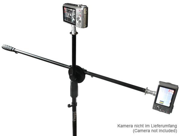 Mikrofonstativ Galgen inklusive Mikrofon Klemm- und Steckhalter + Spigot Adapter als Fotografier-Hilfe für Foto-, Film-, Video Kameras Modell: FD01-MS4 Mikrofonstativ Galgen inklusive Mikrofon Klemm- und Steckhalter + Spigot Adapter als Fotografier-Hilfe für Foto-, Film-, Video Kameras Modell: FD01-MS4