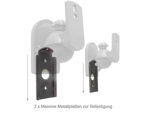 2 Stück Halter Boxen-Halterungen Lautsprecher Befestigung Lautsprecherhalter schwarz Modell: BH4B 2 Stück Halter Boxen-Halterungen Lautsprecher Befestigung Lautsprecherhalter schwarz Modell: BH4B