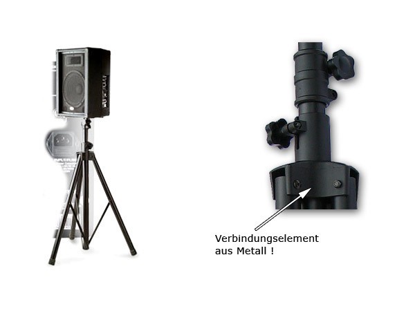1 x Lautsprecher Stativ höhenverstellbar von 1,25 m bis 2,10 m für Bühne, Proberaum, HiFi, Party, Disco, PA, DJ Modell: BS0 1 x Lautsprecher Stativ höhenverstellbar von 1,25 m bis 2,10 m für Bühne, Proberaum, HiFi, Party, Disco, PA, DJ Modell: BS0