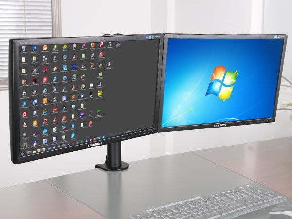 Monitor-Tischhalterung für LED und LCD Monitor 13-28 Schreibtisch 2  Monitore schwarz Modell: LT5