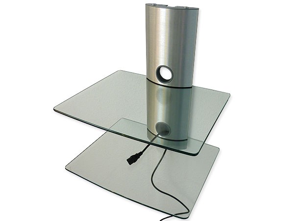 Wandhalterung mit zwei Glasplatten und Kabelkanal für DVD Media Bluray Player Spielkonsole Amp Speaker Regal Ablage (2 Glasböden) Modell: GL1CS Wandhalterung mit zwei Glasplatten und Kabelkanal für DVD Media Bluray Player Spielkonsole Amp Speaker Regal Ablage (2 Glasböden) Modell: GL1CS