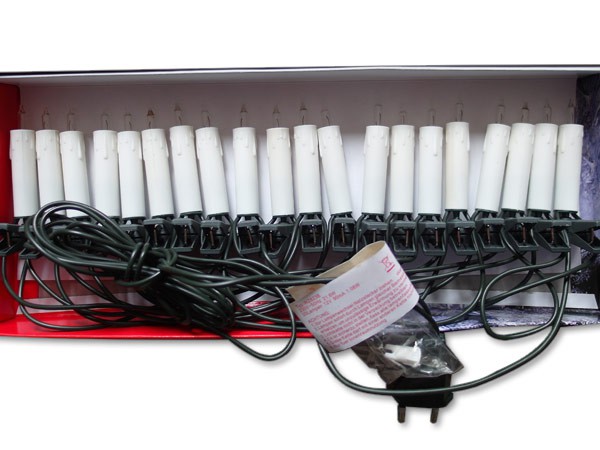 20 Lichter weiße Kerzen Lichterkette für Innen Weihnachten Winterlichter Weihnacht Modell: LKW 20 Lichter weiße Kerzen Lichterkette für Innen Weihnachten Winterlichter Weihnacht Modell: LKW