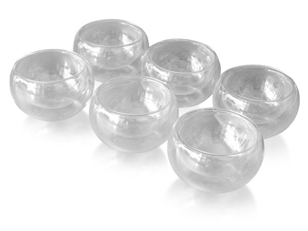 6 Glas Tassen Espresso Grüner Tee Kaffee Saft Limo Gewürze Oliven Salz Zucker Tapas Doppelwand isoliert Modell: TC10 6 Glas Tassen Espresso Grüner Tee Kaffee Saft Limo Gewürze Oliven Salz Zucker Tapas Doppelwand isoliert Modell: TC10