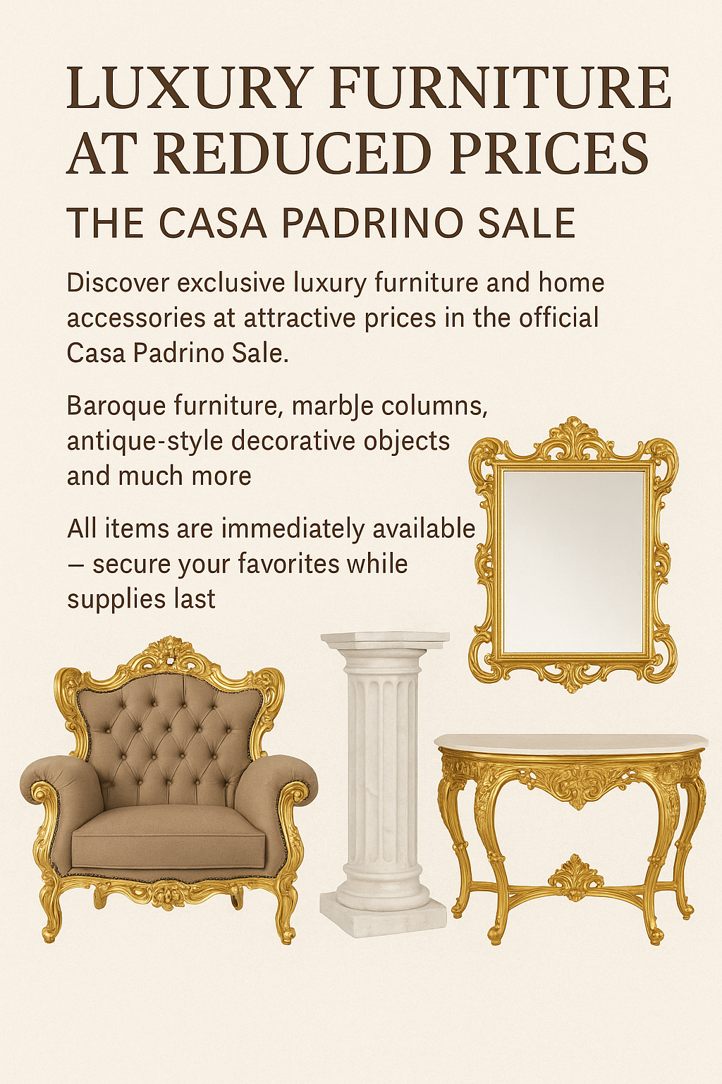 Luxury Furniture at Reduced Prices