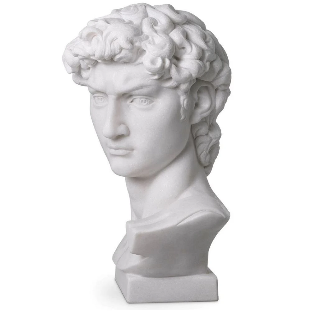 Baroque Bust Sculpture, Antique Style, in Marble
