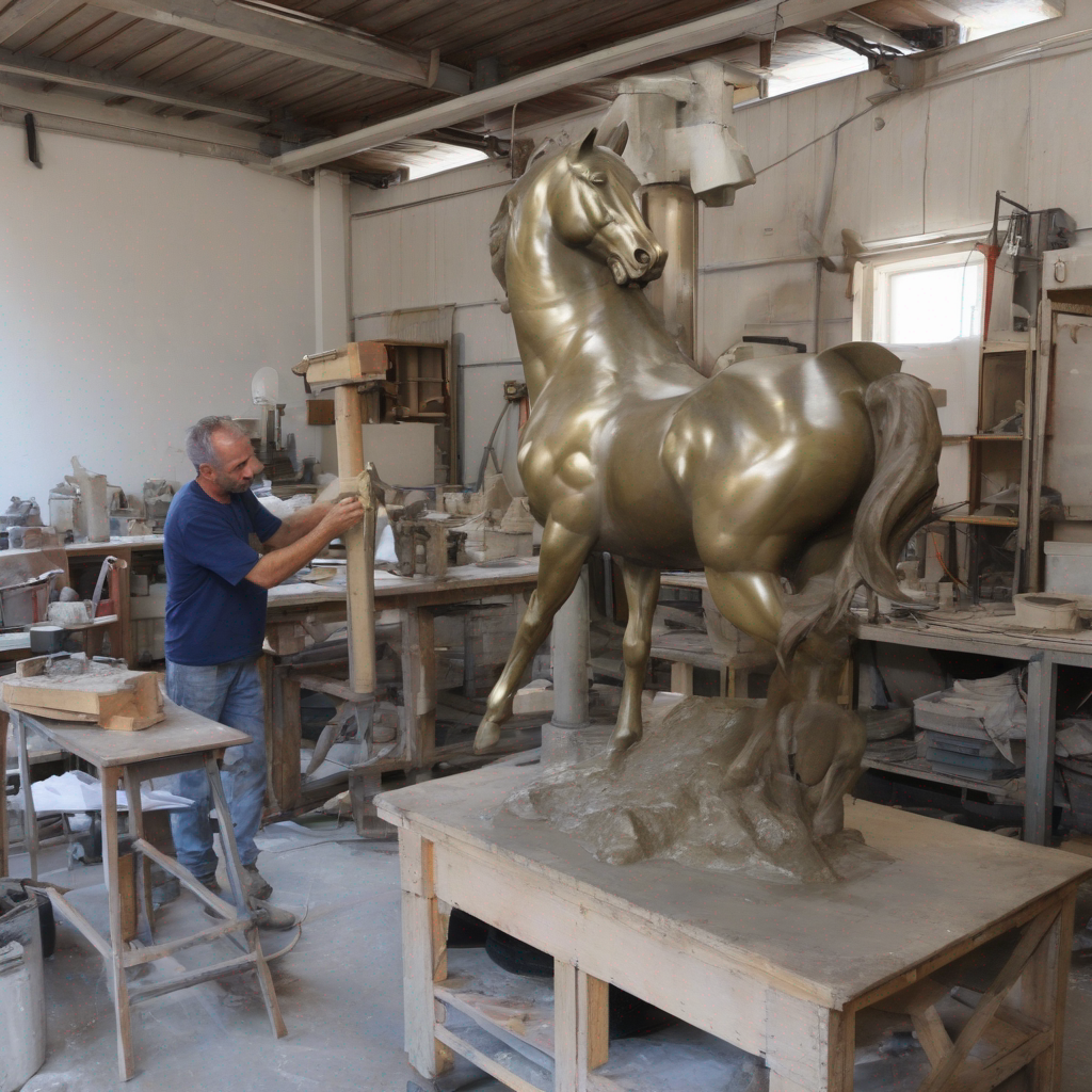 Luxus Skulptur Bronze Herstellung Casa Padrino aus Italien