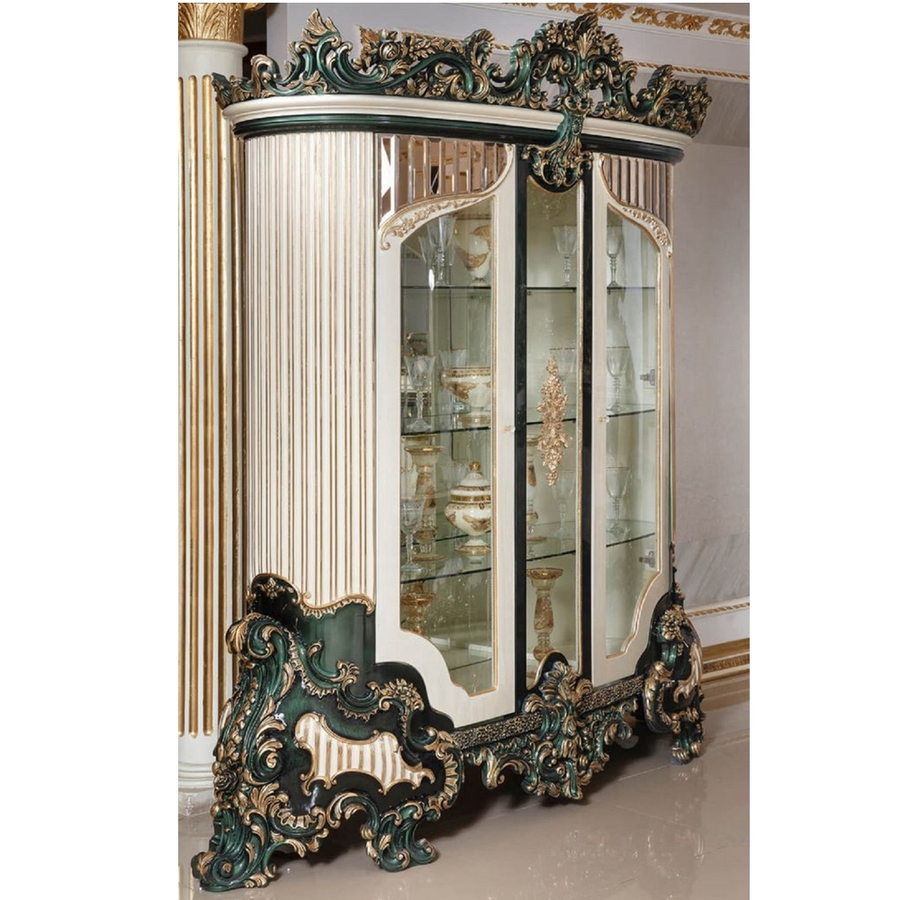 Luxus Barock Glas Vitrine Schrank von Casa Padrino Italien