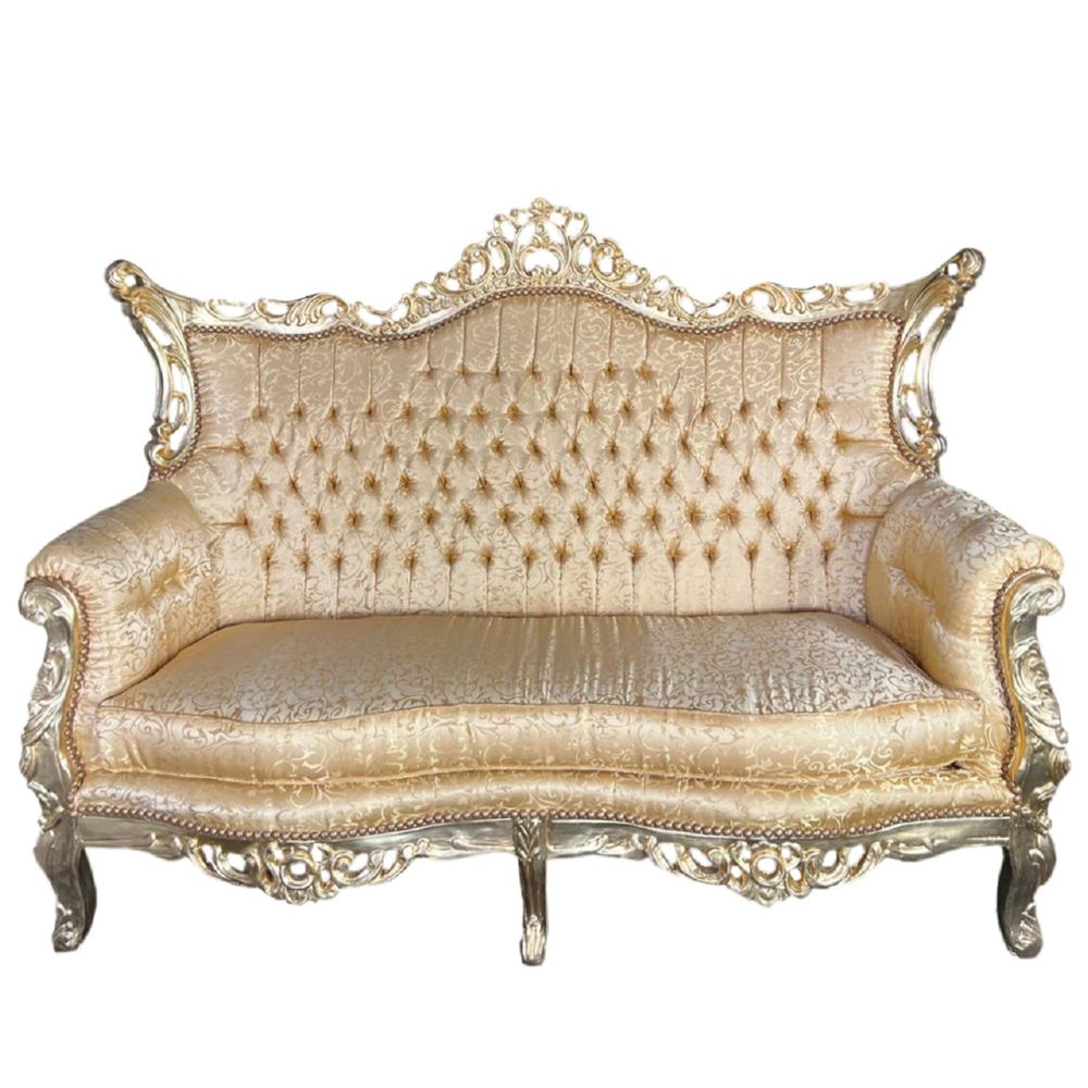 Barock Sofa Gold 2 Sitzer Antik Stil - Handgefertigte Barock Couch von Casa Padrino