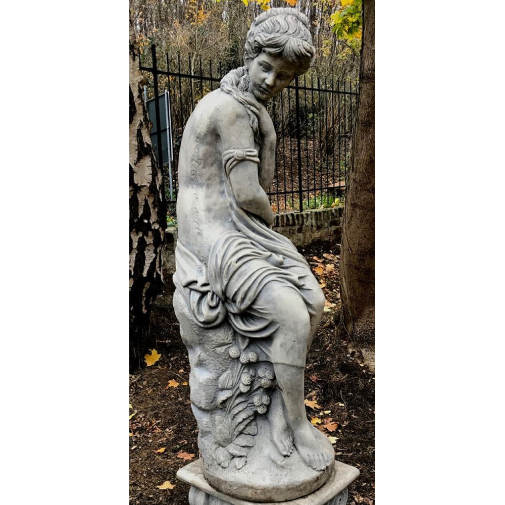 Casa Padrino Sculpture de Décoration de Jardin Art Nouveau Ange Gris 16 x  14 x H. 46 cm - Figure de Jardin Elégante - Accessoires de Décoration de  Jardin Baroque & Art Nouveau