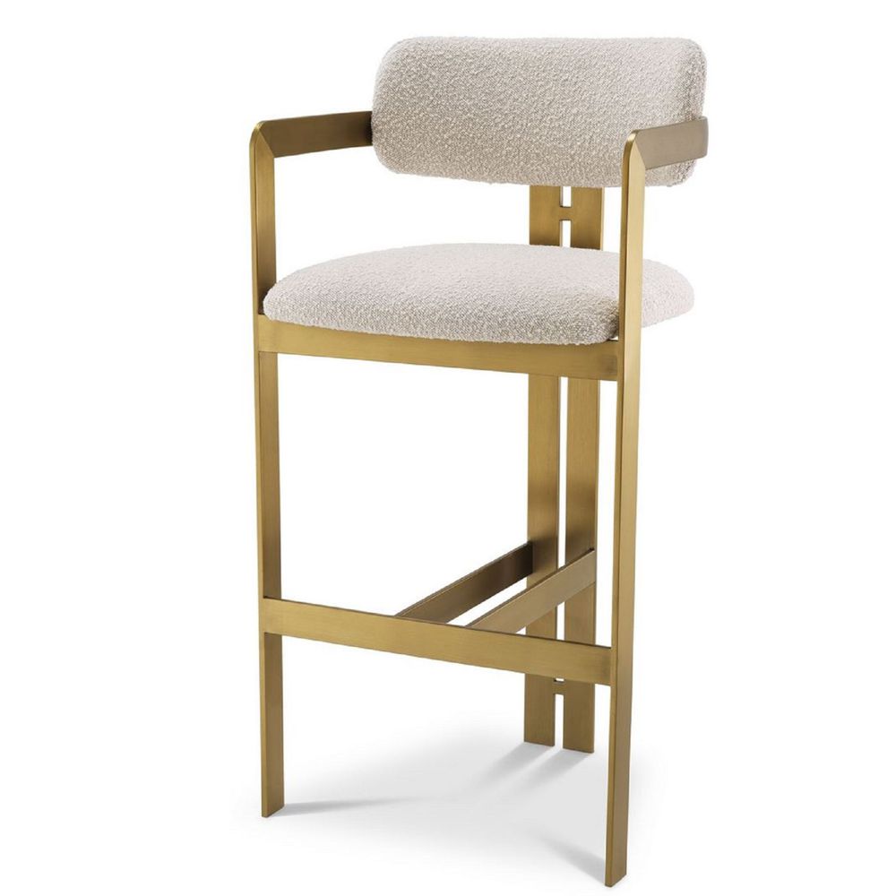 Luxury bar stool chair brass hotel furnishings by Casa Padrino