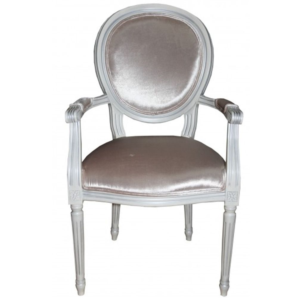 Luxury baroque chair by Casa Padrino from Italy in cream white