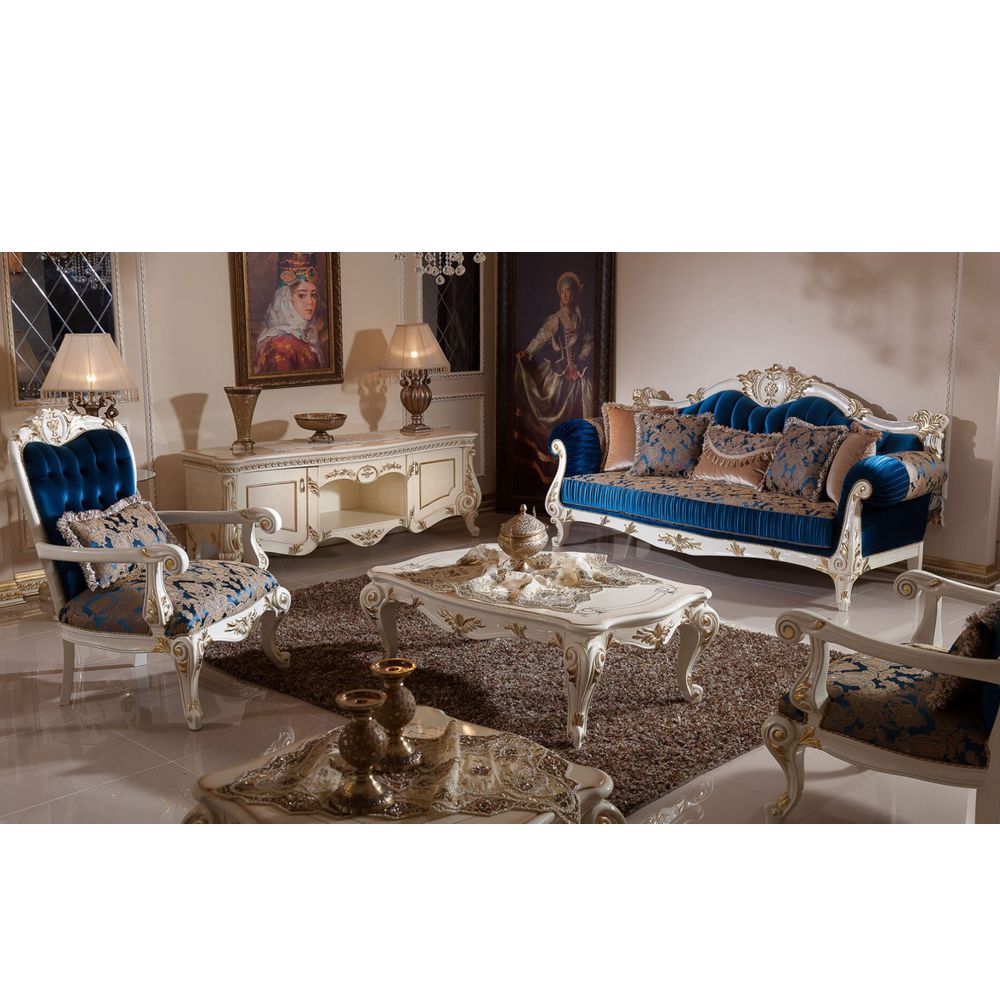 Italian luxury sofa set by Casa Padrino - high quality luxury baroque sofas