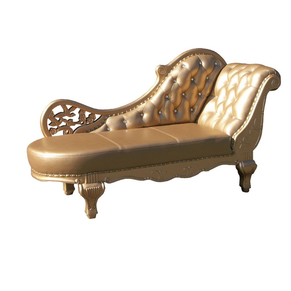 Divano recamier chaise longue barocco di lusso Casa Padrino Made in Italy Oro