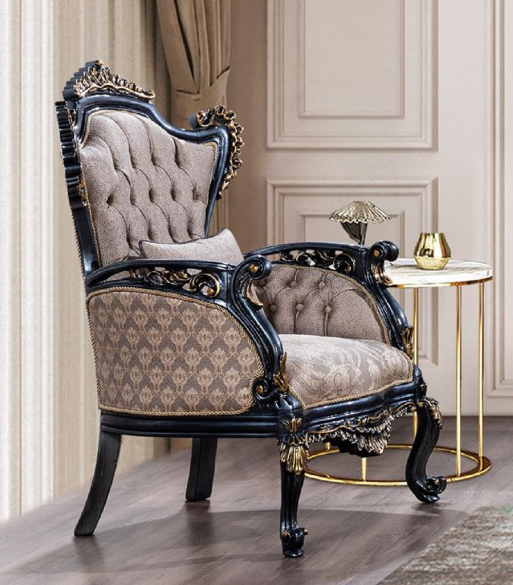 Luxury baroque armchair in high-quality workmanship by Casa Padrino