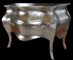 4250427833194 - Barock Kommode 120 cm SIlber - MÃ¶bel Antik Stil