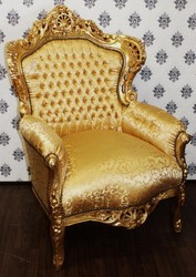 4251287776591 - Barock Sessel King Gold Muster Gold 85 x 85 x H 120 cm - Antik Stil 4251287776591 - Barock Sessel King Gold Muster Gold 85 x 85 x H 120 cm - Antik Stil