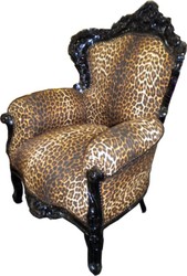 4251287776645 - Barock Sessel King Leopard   Schwarz - Limited Edition