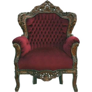 4251287776669 - Barock Sessel King Bordeaux Braun 85 x 85 x H 120 cm - Antik Stil Sessel 4251287776669 - Barock Sessel King Bordeaux Braun 85 x 85 x H 120 cm - Antik Stil Sessel
