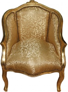 4251287776904 - Barock Damen Salon Sessel Gold Muster Gold Mod2 - Luxus Antik Stil Wohnzimmer Möbel 4251287776904 - Barock Damen Salon Sessel Gold Muster Gold Mod2 - Luxus Antik Stil Wohnzimmer Möbel