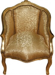 4251287776904 - Barock Damen Salon Sessel Gold Muster Gold Mod2 - Luxus Antik Stil Wohnzimmer Möbel 4251287776904 - Barock Damen Salon Sessel Gold Muster Gold Mod2 - Luxus Antik Stil Wohnzimmer Möbel
