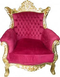 4251287777192 - Barock Wohnzimmer Sessel Al Capone Mod2 Bordeaux Gold - Barock Möbel 4251287777192 - Barock Wohnzimmer Sessel Al Capone Mod2 Bordeaux Gold - Barock Möbel