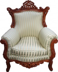 4251287777284 - Barock Sessel Al Capone Mod2 JadegrÃ¼n   Beige   Braun - Edel & Prunkvoll