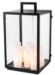 4251287778014 - Luxus Tischleuchte Schwarz 35 x 35 x H 65 cm - Hotel Restaurant Tischlampe