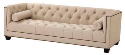 4251287778182 - Designer Sofa Sandfarbig 230 x 85 x H 72 cm - Luxus Hotel Kollektion
